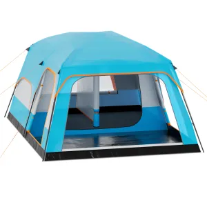 modern Extra Large Tent 5-8 Person, Family Cabin Tents with 2 Rooms and 3 Doors, Waterproof Double Layer Big Tent for Outdoor, Picnic, Camping, Friends Gathering, Coffee