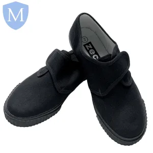 Sports Velcro Plimsolls - PE Pumps (Black)